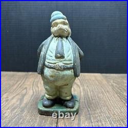 Vintage Antique CAST IRON STILL PIGGY BANK WIMPY? (Pig Man Bank)