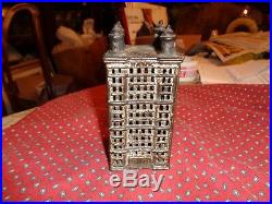 Vintage Antique Cast Iron Architectural Skyscraper Building Bank early 19C WOW