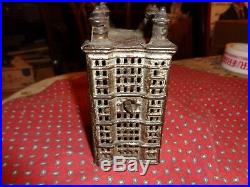 Vintage Antique Cast Iron Architectural Skyscraper Building Bank early 19C WOW