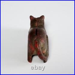 Vintage/Antique Cast Iron Cat with Ball Coin Bank, 6l, AC Williams