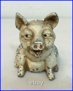 Vintage Antique Cast Iron Piggy Bank