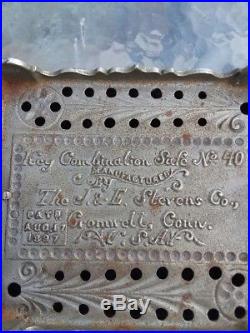 Vintage Antique J & E Stevens Cast Iron Key Combination Safe Bank No. 40