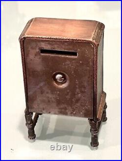 Vintage Antique Majestic Floor Radio Iron Toy Money Coin Safe Box Piggy Bank