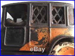 Vintage Arcade Yellow Cab Cast Iron bank, original paint