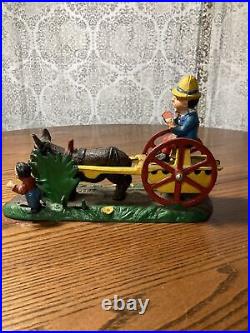 Vintage Bad Accident Cast Iron Mechanical Bank REPRODUCTION