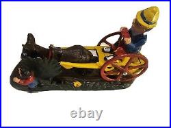Vintage Bad Accident Cast Iron Mechanical Bank REPRODUCTION Taiwan