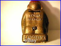 Vintage Billiken Good Luck Buddha Iron Bank-in Near Perfect Condition +fast Ship