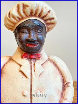 Vintage Black Americana Cast Iron Jolly Chef Still Bank