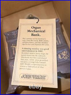 Vintage Book of Knowledge Cast Iron 1882 Reproduction Mechanical Organ Bank New