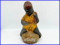 Vintage Cast Iron Bank-A Young Child Sitting On A Chamber Pot