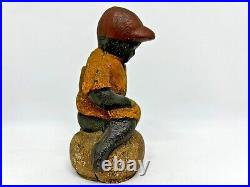 Vintage Cast Iron Bank-A Young Child Sitting On A Chamber Pot