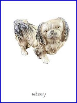 Vintage Cast Iron Bank Figurine Dog Pekingese
