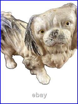 Vintage Cast Iron Bank Figurine Dog Pekingese