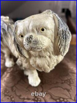 Vintage Cast Iron Bank Figurine Dog Pekingese