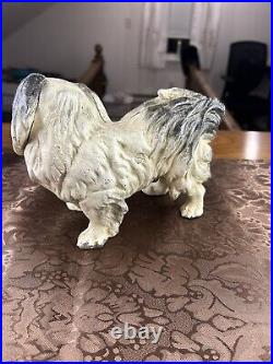 Vintage Cast Iron Bank Figurine Dog Pekingese