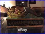 Vintage Cast Iron Bank Jonah & The Whale