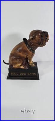 Vintage Cast Iron Book of Knowledge BULL DOG Mechanical Bank E 20th Century XLNT Vintage Cast Iron Book of Knowledge BULL DOG Mechanical Bank E 20th Century XLNT