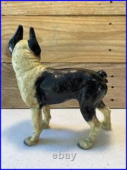 Vintage Cast Iron Boston Terrier Coin Bank/door Stop