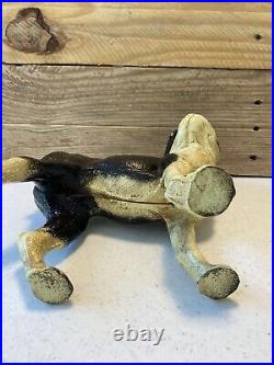 Vintage Cast Iron Boston Terrier Coin Bank/door Stop