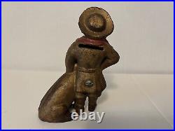 Vintage Cast Iron Buster Brown and Tige the Dog Still Bank