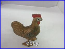Vintage Cast Iron Chicken Rooster Savings Bank 534-g