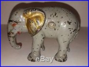 Vintage Cast Iron Elephant Still Bank by Hubley 1920s