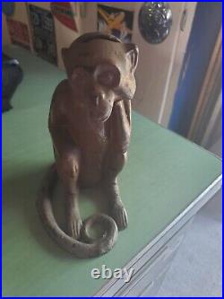 Vintage Cast Iron Hubley Monkey Bank