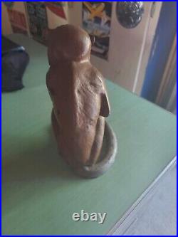 Vintage Cast Iron Hubley Monkey Bank