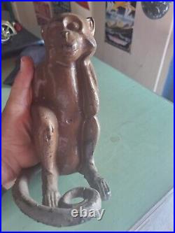 Vintage Cast Iron Hubley Monkey Bank