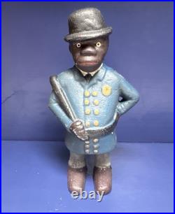 Vintage Cast Iron Key Stone Cop Collectors Bank