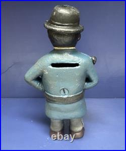 Vintage Cast Iron Key Stone Cop Collectors Bank