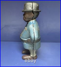 Vintage Cast Iron Key Stone Cop Collectors Bank