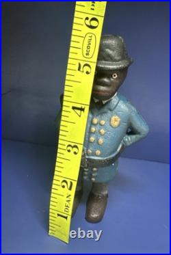 Vintage Cast Iron Key Stone Cop Collectors Bank