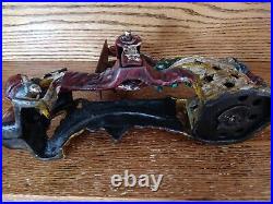 Vintage Cast Iron Mechanical Bank, Professor Pug Frog's Great Bicycle Feat 11