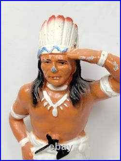 Vintage Cast Iron Native American Indian Chief Bank Vintage Cast Iron Native American Indian Chief Bank