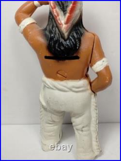 Vintage Cast Iron Native American Indian Chief Bank Vintage Cast Iron Native American Indian Chief Bank