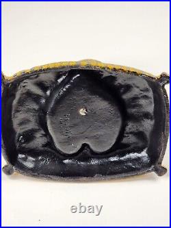 Vintage Cast Iron Puppy Dog FIDO on Pillow Still Bank