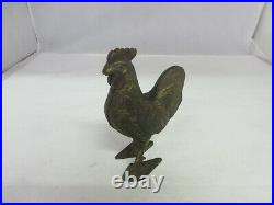 Vintage Cast Iron Rooster Savings Bank 449