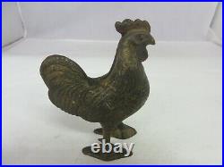Vintage Cast Iron Rooster Savings Bank 449