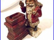 Vintage Cast Iron Santa Claus Mechanical Bank-Shepard
