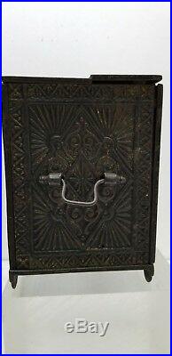 Vintage Cast Iron Security Safe Deposit Bank with Drawers Pat'd 81 1887