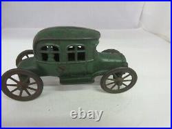 Vintage Cast Iron Sedan Car Bank 619