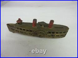 Vintage Cast Iron Steamship Boat Bank M-963