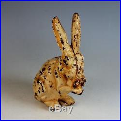 Vintage Cast Iron Still Bank Seated Bunny Rabbit