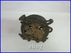 Vintage Cast Iron Tally Ho Horse Savings Bank Rare Find 48-d