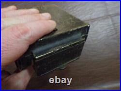 Vintage Cast Iron US Mail Box Desktop Coin Bank Pull-Down Slot Emboss Eagle Logo