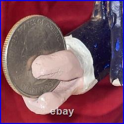 Vintage Cast Iron Uncle Sam Mechanical Coin Bank Works 1960's-70's Works Great