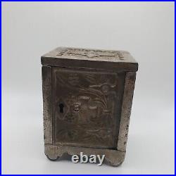 Vintage Coin Bank J&e Stevens Co Key Lock Safe No 50 Patd 1897 Still Bank USA