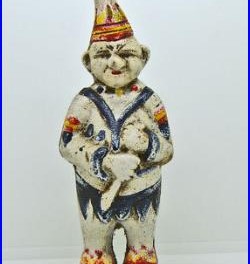 Vintage Collectible Clown Coin Bank Money Box Cast Iron AC Williams Co Original