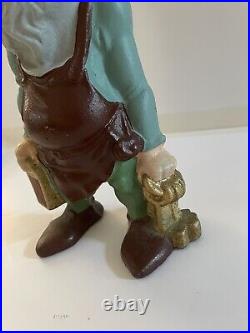 Vintage Gnome Keeper Of The Keys Cast Iron Bank 10x5 Excellent Condition